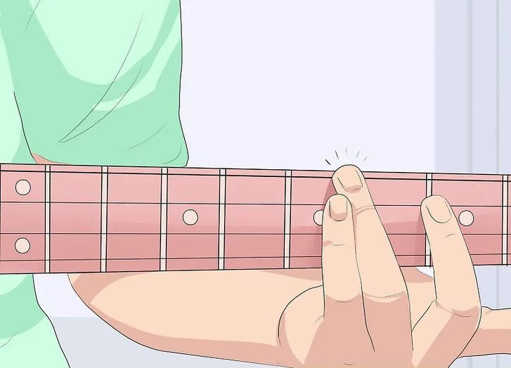Place your finger lightly overtop the fret