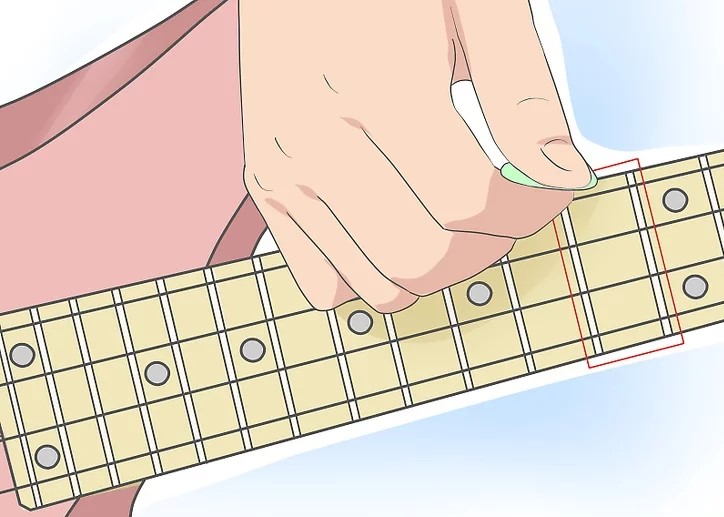 Pluck the strings on the 13th fret while muting the string