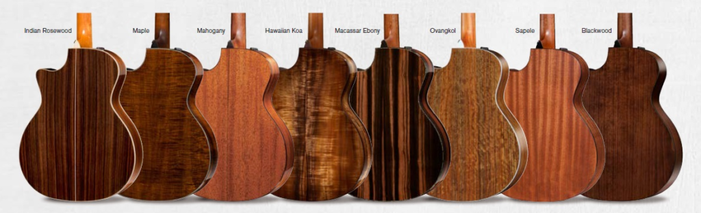Types of acoustic guitar tonewood