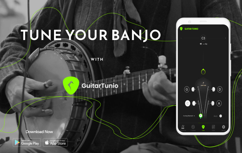 Tune your banjo with Guitar Tunio