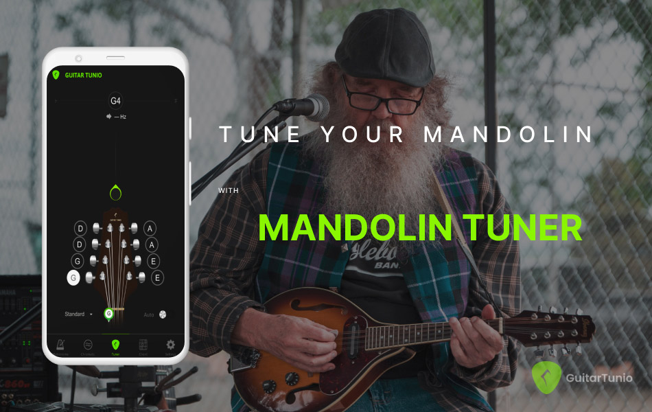 Tune your mandolin with Guitar Tunio
