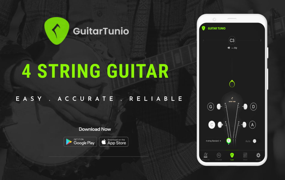 Guitar Tunio - app for four string guitar tuning