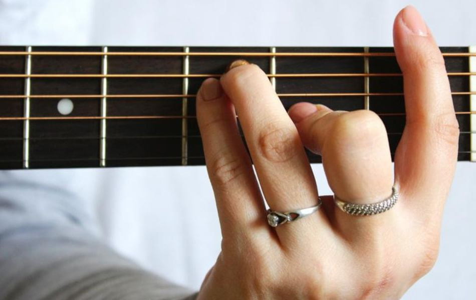 Distinguish barre chord with open C minor chord