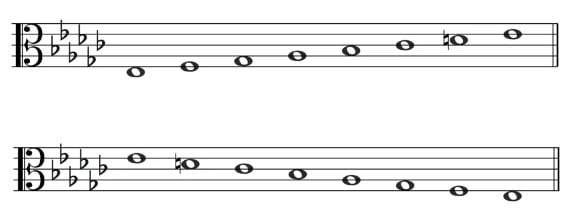 E Flat Harmonic Minor - Alto Clef