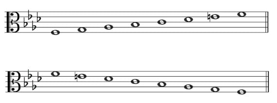 F Harmonic Minor - Alto Clef