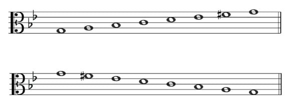 G Harmonic Minor - Alto Clef