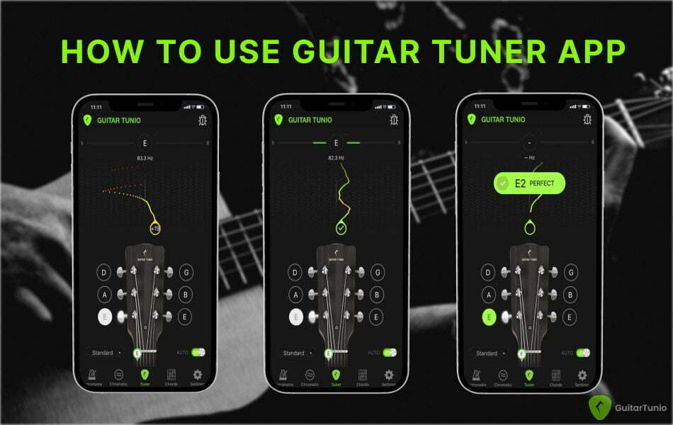 How to tuning guitar with Guitar Tunio