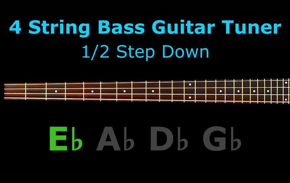 Concept of half-step down bass tuning