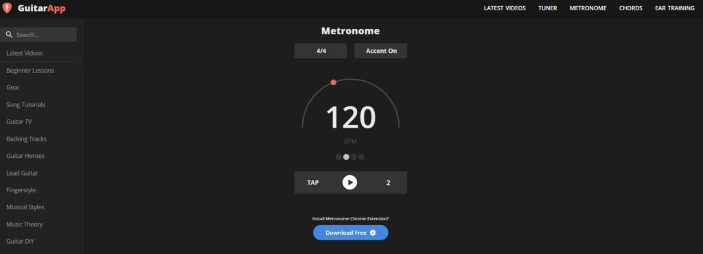 Guitarapp Online Metronome For Everyone